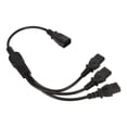 thumbnail image 2 of Cable de alimentación IEC 320 C14 a 3 X C13 Universal 1 a 3 IEC 320 C14 macho a 3 X C13 hembra Y Cable adaptador de corriente divisor, 2 of 8
