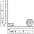 thumbnail image 6 of Gem Stone King 10K Yellow Gold White Moissanite and Swiss Blue Topaz Engagement Ring for Women | 1.80 Cttw | Round 5MM | Gemstone Birthstone | Size 7, 6 of 7