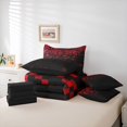 thumbnail image 6 of meiyoeat Red Pixel Plaid 7 Pieces Full Size Bedding Sets For Boys,Abstract Geometric Print Full Size Bed in a Bag,Reversible, 6 of 7