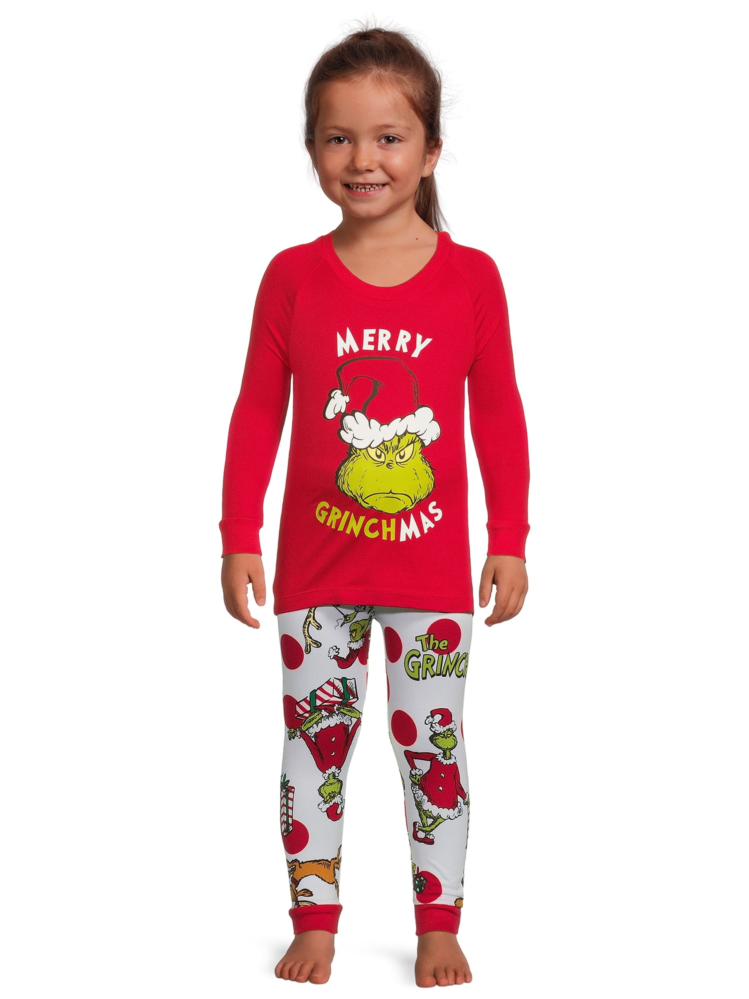Dr. Seuss Unisex Toddlers Grinch Matching Family Pajamas Set, 2-Piece, Sizes 2T-5T