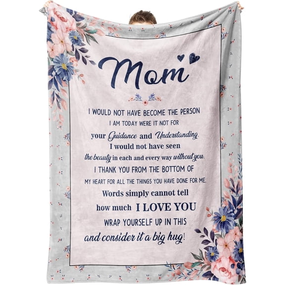 Gifts for Mom from Daughter - Mom Birthday Gifts Blanket, Mom Gifts for Mother''s Day, Valentines, Christmas, Thanksgiving, Fluffy Blanket for Gifts for Mom, 50 x 60 in