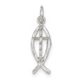 thumbnail image 1 of Sterling Silver Ichthus (Fish) Charm QC538 (22mm x 9mm), 1 of 2