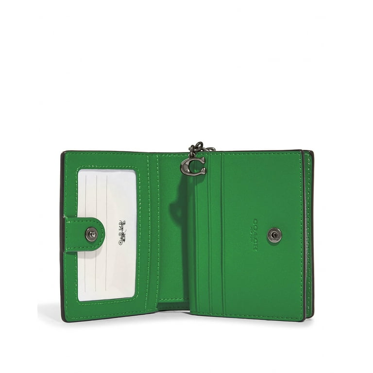 Coach Women's Snap Wallet With Mystical Floral Print (Green