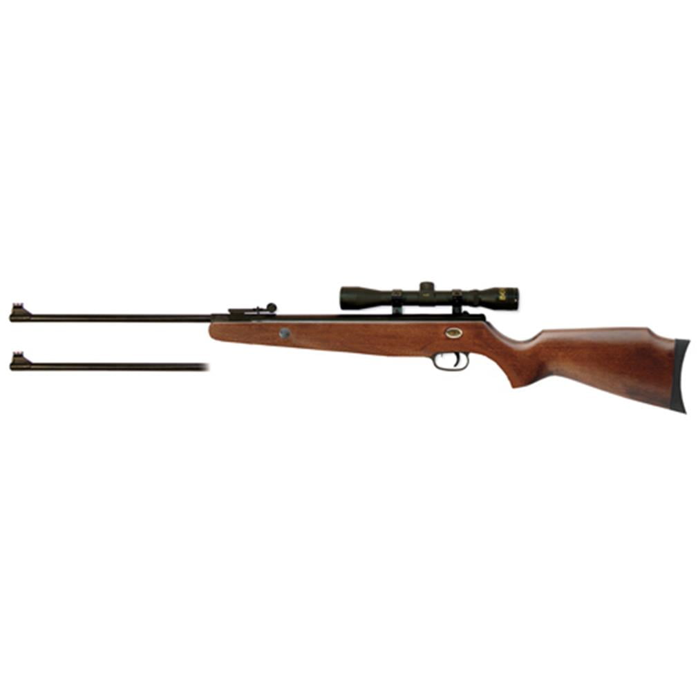 Beeman 1073GP Grizzly X2 Combo Air Rifle Break Open .177/.22 Pellet Black European Hardwood Stock