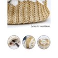 thumbnail image 3 of PULLIMORE Women Straw Crossbody Shoulder Bag Flower Travel Rattan Handbag Summer Beach Woven Tote, 3 of 9
