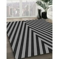 thumbnail image 3 of Ahgly Company Tapis d'Intérieur Lavables en Machine Rectangle Transitionnel Zone Grise de Minuit, 5' x 8', 3 of 7