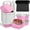 Pink, variant on ANHXN  Mini Disposable Cake Pans with Lids, Aluminum Foil Square Baking Cups,Baking Cake Tins Cup Cake Containers with Lids for Thanksgiving Individual Cakes