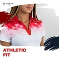 thumbnail image 2 of Yatta Golf Womens Standout Performance Short Sleeve Golf Polo Shirt (The Us Polo, X-Small), 2 of 4