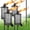 Black, variant on 4 Pack Glass Citronella Torches, 16 oz Garden Torches for Outside with 3-Prong Grounded Stake, 55 inch Outdoor Clear Glass Flame Light Torch for Yard, Patio, Deck, Garden, Party, Landscape