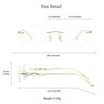 thumbnail image 4 of LifeArt Pure Titanium Frame Glasses/Blue Light Blocking Reading Glasses, Reduce Eyestrain, Stylish for Men and Women(Gold,+2.00 Magnification), 4 of 5