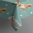 thumbnail image 3 of Chihuahua and Footprints Rectangle Tablecloth 60"x84",Waterproof Polyester Rectangle Table Cloth, Wipeable Spillproof Polyester Tablecloth for Dining, Camping, Indoor and Outdoor, 3 of 5