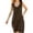 *2-Brown, variant on VBVC Women's Sleeveless V-Neck Midi Dress,Summer Elegant Tunic Dress,Ladies Cotton-Linen Dress with Pockets,Brown,S-2XL