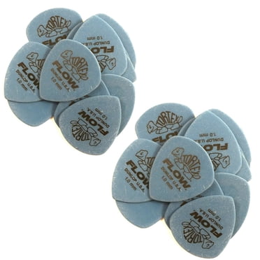 12 Plettri Dunlop Andy James Custom Flow Delrin 2.0mm – Fatti In USA, Rossi, Per Chitarra - Foto 2