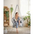thumbnail image 5 of Hanging Chair, Hammock Chair with Large Cushion, Boho Swing Chair for Bedroom, Patio, Balcony, Garden, Holds up to 264 lb, Accessories Included, Dove Gray, 5 of 8
