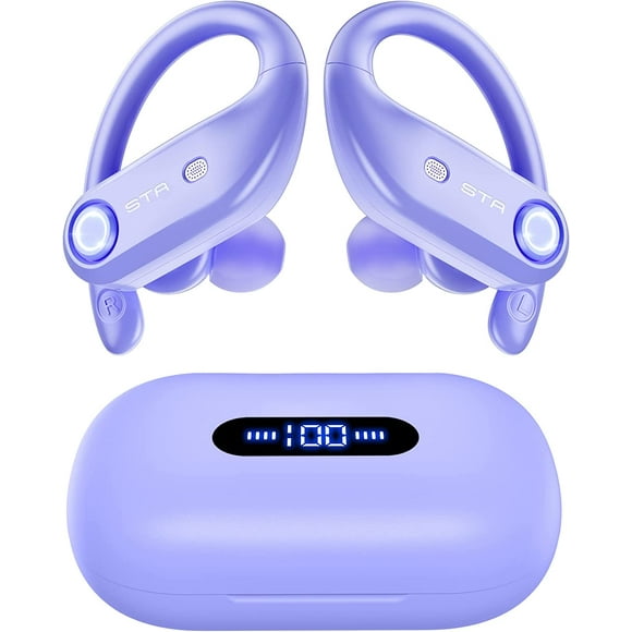 Bluetooth Earphones with 4-Mics and 100 hours of playback time, equipped with a 2200mAh wireless charging case