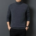 thumbnail image 3 of Pull Homme Chaud et Confortable à Manches Longues Col Roulé Vêtements Homme, 3 of 4