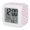 Pastel Pink, Marshmallow, Snow, Black, variant on Cute Ghosts Halloween Digital Alarm Clock for Bedrooms, Smart LED Alarm Clock with 7 Color Changing Night Light, Black White Funny Art Silent Wake Up Clocks for Sleep Study Cooking 3.2"x3.2"