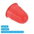 thumbnail image 4 of Protecciones de punta de dedo de goma Uxcell de silicona, cubiertas de guardia, almohadillas de dedal, agarres rojos, tamaño XS, paquete de 10, 4 of 5