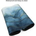 thumbnail image 4 of Blue Golden Watercolor Marble Gaming Mouse Pad XXL 35.4×15.7 Inch Gold Line Navy Gray Abstract Extended Mousepad 40X90cm with Non-Slip Rubber Base Stitched Edge Large Desk Pad for Gamer Office, 4 of 6