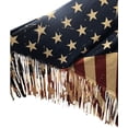 thumbnail image 4 of American Flag Poncho Pullover Topper Jacket Ruana with Fringe Lightweight, 4 of 6