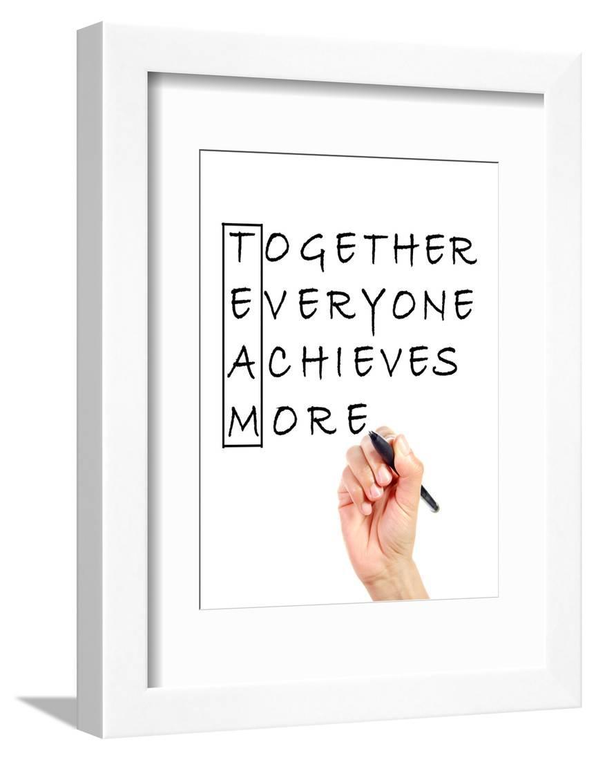 Teamwork Framed Print Wall Art By Pixelbliss