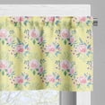 thumbnail image 5 of Ambesonne Watercolor Valance & Curtain, Flowers Theme, 55"x45", Pale Yellow Pale Pink, 5 of 7