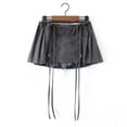 thumbnail image 2 of New Spring and Summer Women's Feminine Sexy Tie Zipper Skirt-grey belt-M, 2 of 6