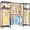 Bronze, variant on E7 Garment Rack, Clothes Organizer and Storage Rack with Expandable Hangers, Clothing Rack with 6 Wire Shelves, (52.3"-72") W x 14.5" D x 71.2" H, Load 838 LBS, White