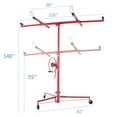thumbnail image 6 of Drywall Lift Panel Hoist, 11 Ft (Max Height), 150lb Weight Capacity, Super Quiet, Heavy Duty Iron Construction Tools, Sheetrock Jack Lifter with Rolling Caster Wheels for Ceiling, 6 of 7