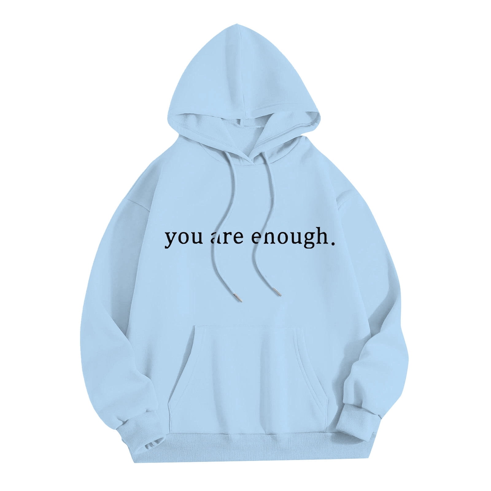 CONFREE Mens Hoodie Letter Prints Hoodies For Men Graphic Long Sleeve Casual Pullover Hooded Sweatshirts With Pockets