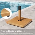thumbnail image 5 of Pellebant 45 LBS Patio Umbrella Base Heavy Duty Outdoor Patio Market Umbrella Stand, Brown, 5 of 7