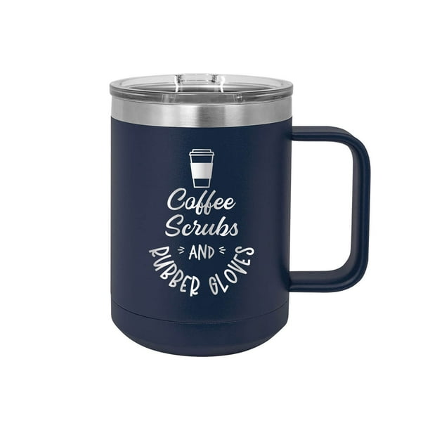 Download Coffee Scrubs and Rubber Gloves - Engraved Coffee Mug with ...
