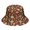 Mushroom and Insect Brown Pattern, variant on Mushroom and Toadstool Cream Pattern Bucket Hat, Fishing Hiking Cap with Wide Brim & Breathable Fabric, Polyester Twill Gifts for Unisex Men Women