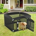 thumbnail image 6 of Elevon Dog Playpen 4-Panel 24" Safe & Secure Indoor/Outdoor Pet Fence Folding & Portable Ideal for Small to Medium Dogs Easy to Clean, Black, 6 of 7