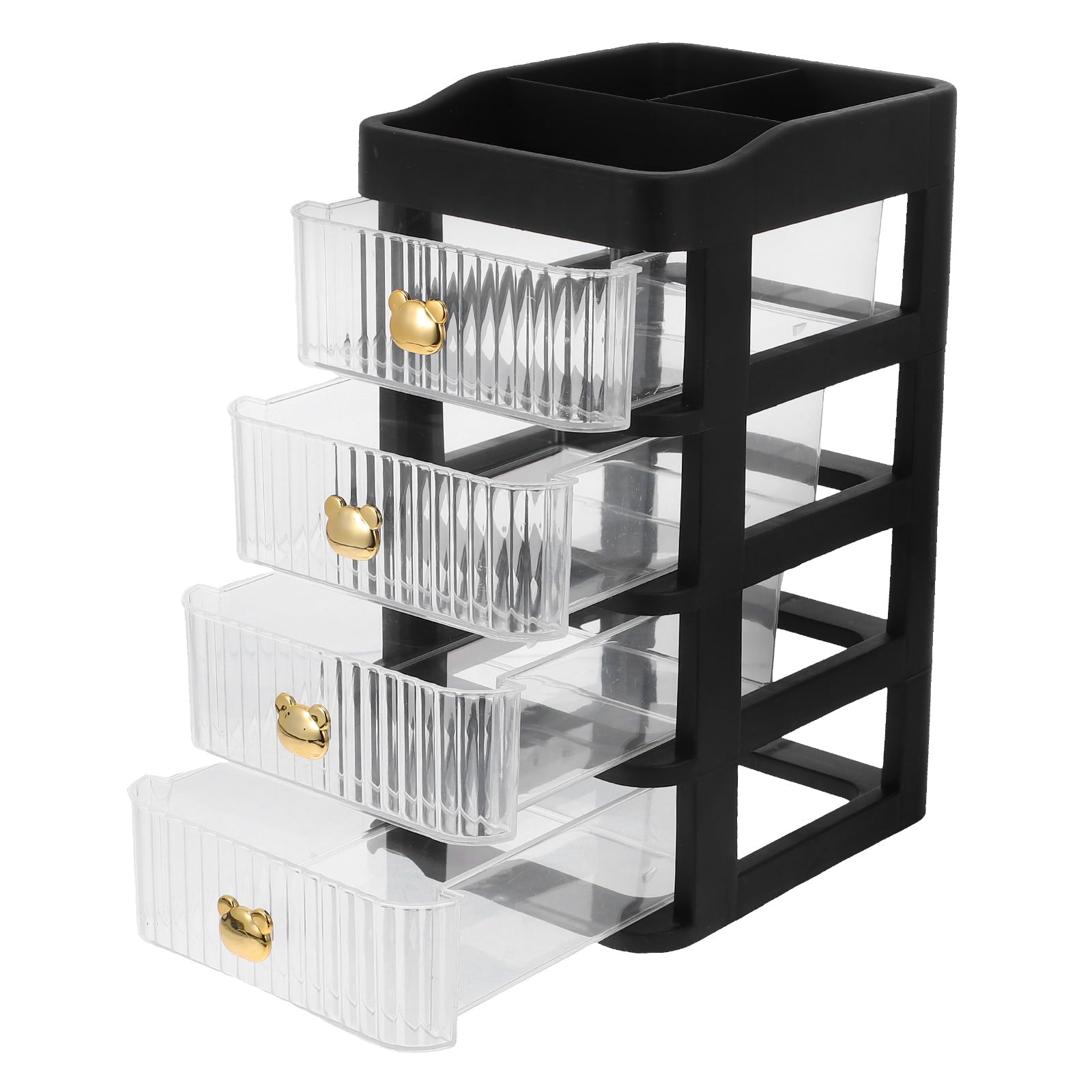 WHAMVOX Black Desktop Drawer Organizer for Storage Sturdy PP Material Keeps Items Organized 7.8 x 4.3 x 3.1
