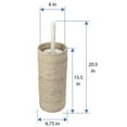 thumbnail image 3 of Kouboo Rolls La Jolla Hand Woven Rattan Toilet Paper Storage, 3 Rolls Of Tissue Holder For Bathroom, Toilet Paper Roll Holder Stand, White Wash, 3 of 6