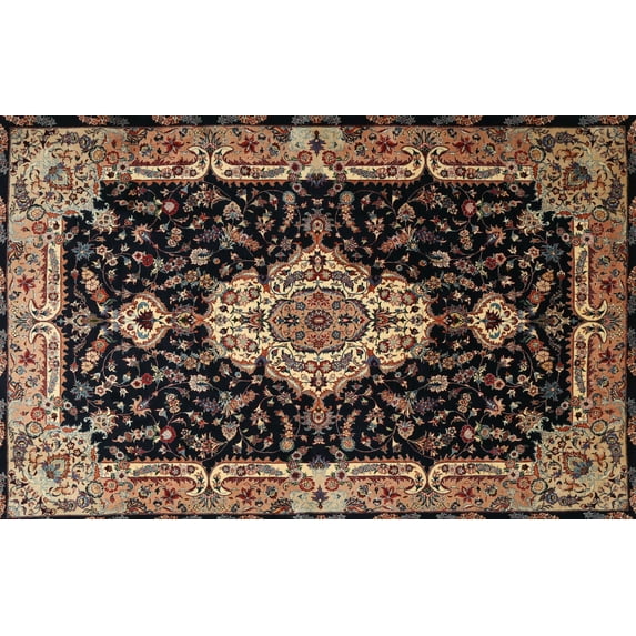 Ahgly Company Machine Washable Indoor Rectangle Traditional Chocolate Brown Area Rugs, 8' x 12'