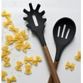 thumbnail image 5 of Silicone Cooking Utensils, 8 Pc Kitchen Utensil Set, Easy to Clean Wooden Kitchen Utensils, Cooking Utensils for Nonstick Cookware, Kitchen Gadgets and Spatula Set - Black, 5 of 5