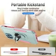 thumbnail image 3 of Allytech for iPhone 14 Pro Case 2022 (6.1 inch), 360° Rotatable Ring Kickstand Military Grade Dropproof Anti-Shock PC and TPU Hybrid Protective Case for Apple iPhone 14 Pro,  Green+Pink, 3 of 8