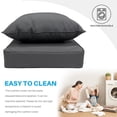 thumbnail image 6 of Outdoor Seat Cushion Set 19 x 19 Inch Waterproof & Fade Resistant Patio Furniture Cushions with Removable Cover, Outdoor Sofa Replacement Seat & Back Cushions for Chair Sofa Couch, Dark Gray, 6 of 10