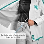 Hayabusa Lightweight Jiu Jitsu Gi - White/Teal, A4