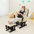 thumbnail image 4 of DORTALA Baby Glider Rocker with Ottoman, Multi-Position Glider with Cleanable Upholstered, Smooth Rocking Motion, Nursery Glider & Ottoman Sets for Nursing Baby, Reading, Beige, 4 of 9