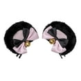 thumbnail image 4 of Horquillas de animales de peluche Yinane clip de pelo de oso rosa y negro, 4 of 8