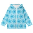 thumbnail image 4 of SGFCWSX Girls Full Zip Hoodie Toddler Fleece Sweatshirts Long Sleeve Graphic Sweatshirt Jacket Light Blue Size 11 Years, 4 of 5