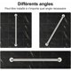 thumbnail image 3 of Chrome bathroom grab bar 60cm stainless steel safety handle for shower toilet kitchen bedroom, 3 of 4