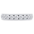 thumbnail image 2 of 2 Ct Round Cut Lab Created Moissanite Diamond Eternity Stackable Wedding Band Ring In 14K White Gold Plated Sterling Silver(G-H Color,VVS1 Clarity,2.00 Cttw)-6, 2 of 7
