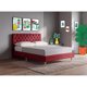 thumbnail image 1 of Cama Matrimonial Makora Velaria Rojo Tapizada en Tela Tipo Velvet (No Incluye Colchón), 1 of 8