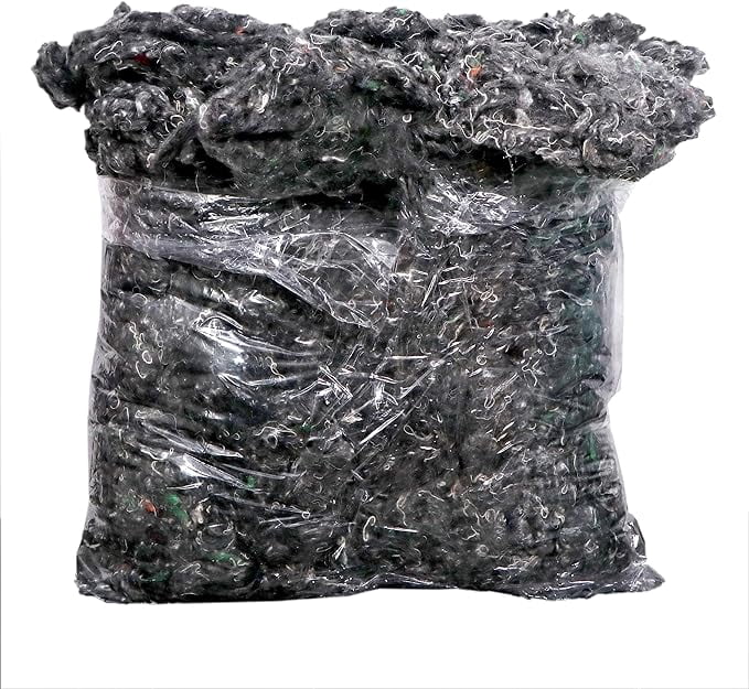 Prastara Premium Polyester Stuffing,Filling, Black Polyester Fiber Fill, High Resilience Stuffing, Stuffing for Stuffed Animals, Stuffing for Pillows, Stuffing for Leather Pouf (500gm/17.86oz)