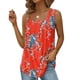thumbnail image 2 of Camiseta Sin Mangas Plisada Delantera,Camiseta Sin Mangas para Mujer Camiseta Sin Mangas Floral para Mujer Camiseta Sin Mangas Floral Uso Conveniente, 2 of 2
