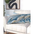 thumbnail image 2 of Blue Marble Pillow Covers King Size, Modern Contemporary Luxury Yellow Soft Bed Throw Pillowcases Breathable Cooling Long Lumbar Body Pillow Sham Cover for Bed Sofa 20''x40'', 2 of 7